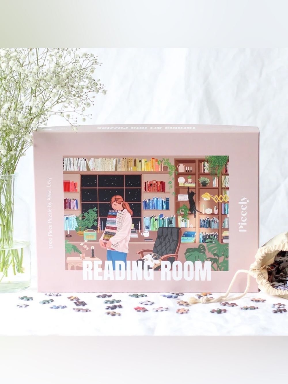 Piecely Reading Room 1000 piece puzzle